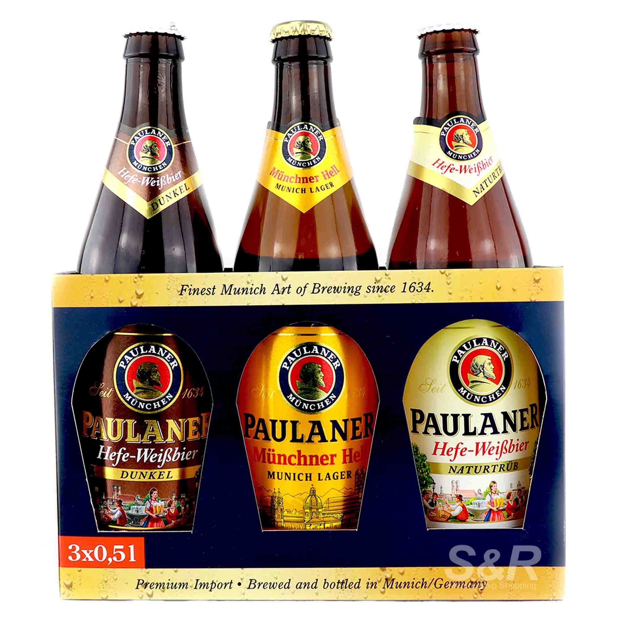 Paulaner München Beer Variety 3 bottles Paulaner München Beer Variety 3 bottles